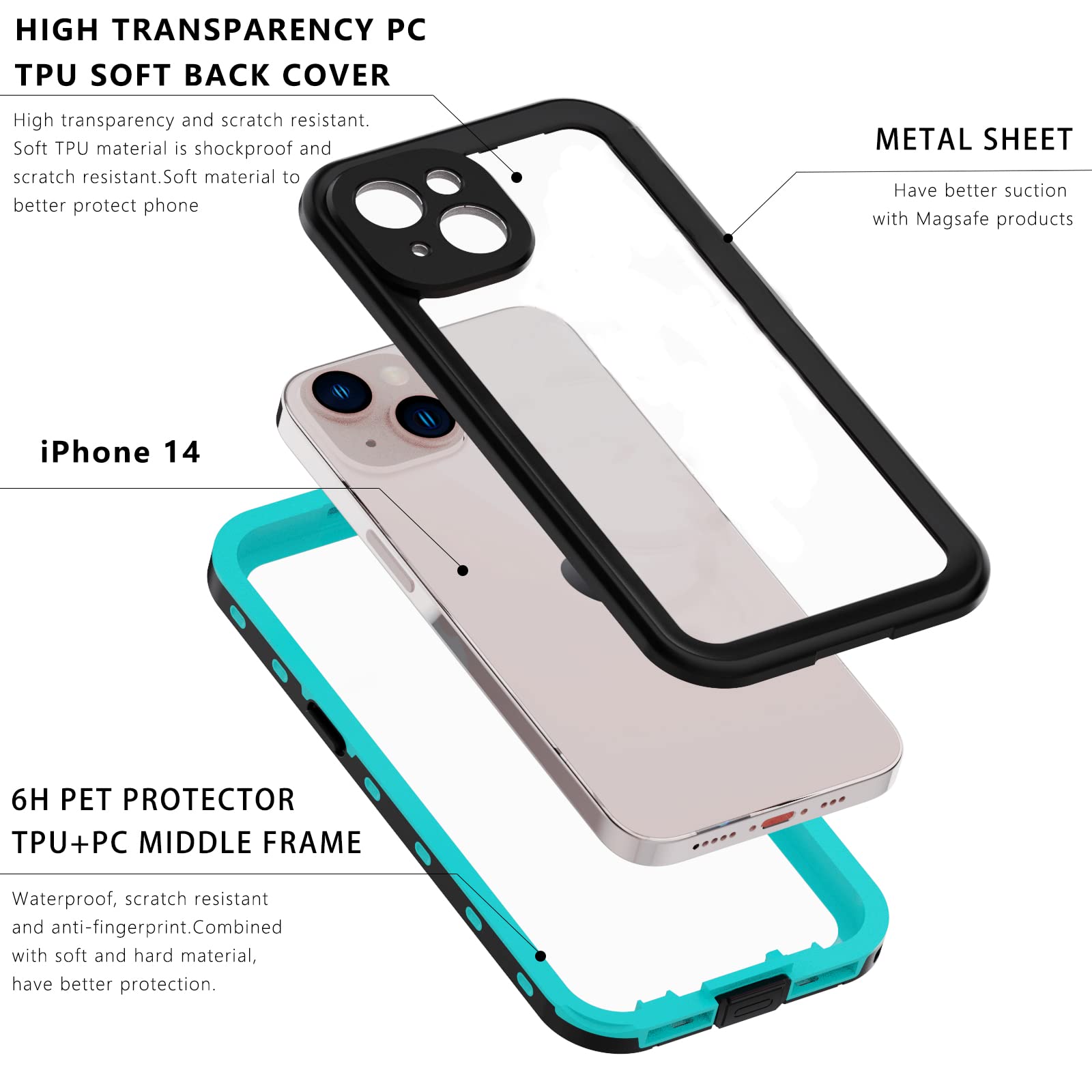 Amazon.co.jp: iPhone14Pro Max ケース 6.7インチクリアケース 防塵